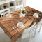 ROLETI Tischdecke Outdoor Holzoptik Tischdecke Abwaschbar Anti-Fading Polyester Tischdecke für Kinder Erwachsene UNE Garten Party Tischplatte Tischdeko Outdoor und Drinnen (152x305 cm)
