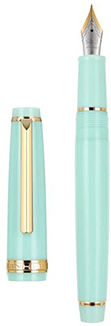 Office Golden Clip Fountain Pen Screw Cap Fine F Nib 125mm Writing Gift