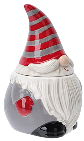 ZAANU Biscottiera natalizia in ceramica con caramelle Babbo Natale Biscottiera natalizia in ceramica con coperchio ermetico/19