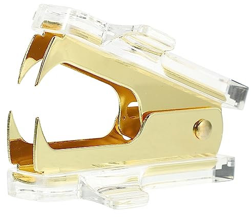 Ciieeo Acryl-Nagelzieher In Flugzeugform Nagelwerkzeug Nagelwerkzeuge Metallhefter Heftklammerentferner Metallklammerentferner Handklammerzieher Entferner Goldenes Metall