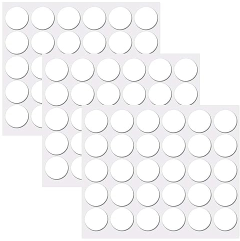 162 Pièces Cache Vis,Cache Vis Blanc,Cache Vis Adhesif,Cache Trou Blanc,Cache Trou,Vis Trou Autocollants,Cache Trou Meuble,pour Armoires,Tiroir,Table,Diamètre 21mm