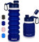 ONTA Borraccia Pieghevole- No BPA Silicone Bottiglia d’Acqua Pieghevole da Viaggio, Silicone Grado Alimentare Portatile Tenuta Stagna Bottiglia d’Acqua da Viaggio, 750ml