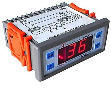 KLVN Controlador de Temperatura Digital Incorporado 1 2V 24V 220V Controlador de Temperatura del termostato de Almacenamiento en frío del gabinete Control de Temperatura (Size : 24V)