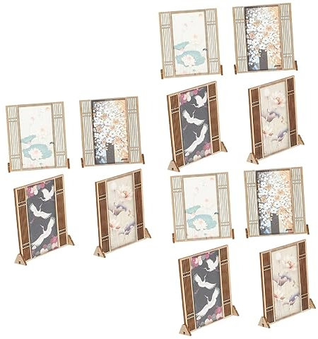 TOYANDONA 3 Ensembles Mini Écran Simulé Mini Paravent en Laque Panneau De Fenêtre Petit Écran Ancien Paravent Ancien Autocollants en Papier à L' Miniature Décorations Enfant