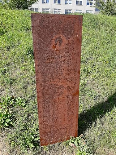 iss-kohli Edelrost Sichtschutzwand Gartendeko rost Stele 100 cm hoch 50 cm breit