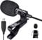 Microfono USB, 3 Metri PC Microfono, Condensatore Omnidirezionale Lavalier Clip on Mic per laptop, PC e Mac, Perfetto per podcasting, giochi, streaming e registrazione [Plug & Play]