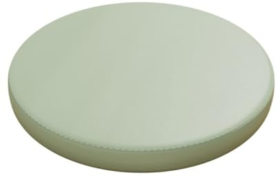 Haklein Sitzkissen aus PU-Leder, rund, Memory-Schaum, rutschfest, weich, Fenstermatte, Tatami-Matte, Hocker, Sitzpolster für Wohnzimmer, Terrasse, Garten (Durchmesser 30 cm, Erbsengrün)