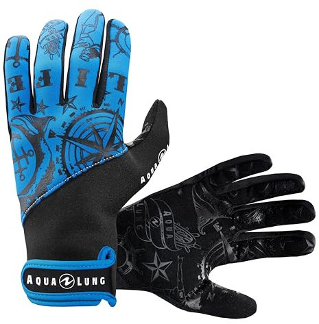 Aqualung Admiral III 2mm Tauchhandschuhe, Blau/Schwarz, X-Small