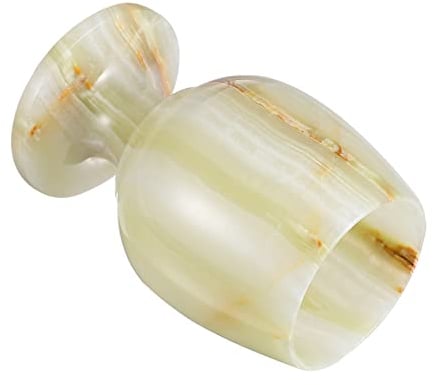 Zerodeko Marble Wine Glass Set Natural Decorative Glasses Set of 4 Marble Decor for Home Office