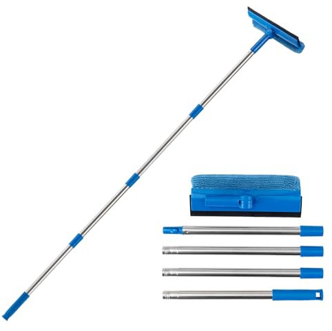 Escobilla de microfibra azul para ventana