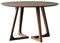 Widppsopt Esstisch, moderner runder Esstisch aus Massivholz mit Zwei Säulen für Wohn- und Esszimmermöbel, Nussbraun, 1-teiliger Tisch: 35,5 L x 35,5 B x 29,5 H