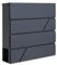 Assorted Collections Boîte aux Lettres Murale avec Porte-journaux, verrouillable avec 2 clés, Design Moderne, Facile à Installer, 37 x 10,5 x 37 cm (Gris)