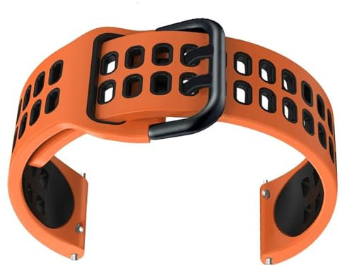 INSTR Correa de silicona para reloj TicWatch Pro 3 Ultra/LTE/2021 GPS S2 E2 GTX, correas de repuesto, pulsera de 20mm y 22mm(Orange,TicWatch Pro 3 Ultra)