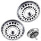 Tomario Tappo filtro per lavello da cucina, in acciaio inox, spesso per lavello da cucina, diametro del foro 78 mm, 79 mm, 82 mm, 84 mm (confezione da 2, 82 mm)