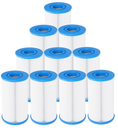 DAYEAR Ice Bath Water Filter 5 x 2.5 (10 Pack) Cold Plunge Filter 20 Micron Pleated Sediment filtrage Replacement for Ice Bath Tub Hot Tub Water Cleaner