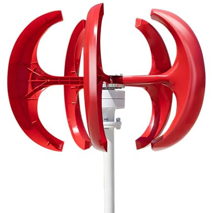 kiskick Generatore di turbine eoliche, Generatore di turbine eoliche 1000W 12V/24V, Generatore verticale eolico a 5 pale Lanterna Kit generatore di turbine eoliche, apparecchiature per il produttore