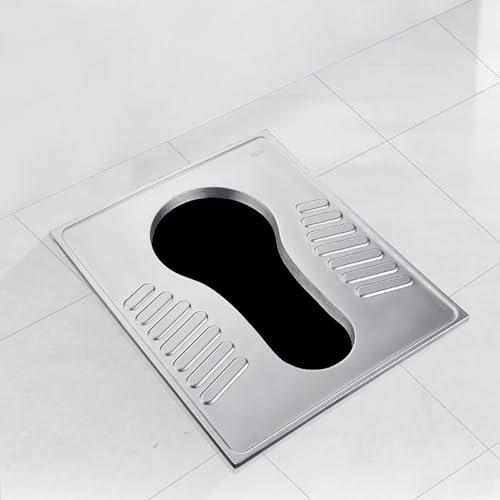 Toilettes à La Turque en Acier Inoxydable à Grand Diamètre, Rénovation des Toilettes Rurales, sans Eau pour Usage Domestique