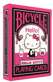 Bicycle Hello Kitty Spielkarten, Schwarz & Pink, 1 Deck