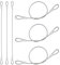 6PCS Stainless Steel Cable with Loops, Rope Lanyard Lock Security Chains Stage Light Safety Cables Wire Ropes with Lock for Outdoor Gates Stage Lighting Luggage