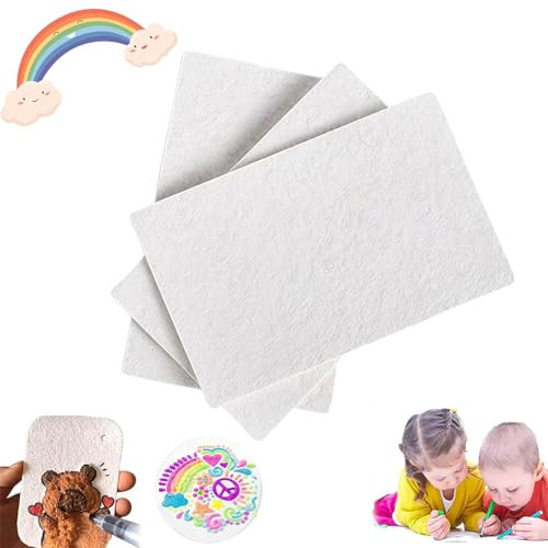 Vgpbphj Pintura mágica hinchada, esponja mágica de lienzo para dibujo 3D, papel de pintura en blanco con textura de espuma, kit de dibujo de palomitas de maíz para niños y adultos (cuadrado)