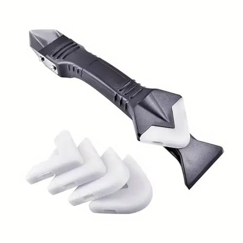 Spatola Rimuovi Silicone Raschietto Kit 3 in 1 Sigillante Utensile Professionale per Bagno Cucina Pavimento Fughe Finestre Infissi Doccia Lavoro Piastrelle