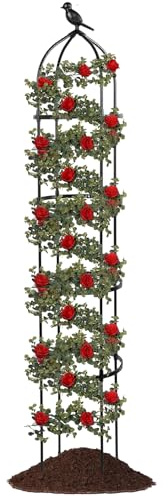 Ceprznvey Rankgitter für Kletterpflanzen – 1,5 m Metall-Pflanzen-Rankgitter, verstellbare Käfigstützen für, Trauben, Gurken, Clematis, Outdoor, Hinterhof, Terrasse, Weg