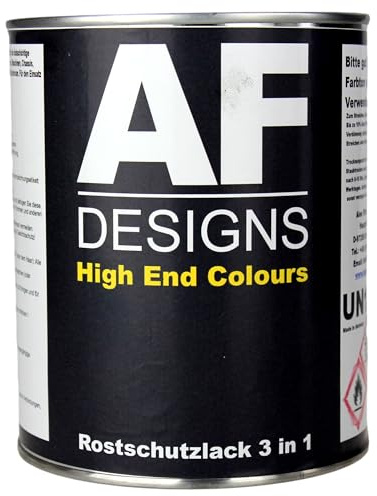 Alex Flittner Designs Rostschutzlack 3:1 Metallschutzlack Rostschutzfarbe RAL 5009 Azurblau, 1 Kilogramm