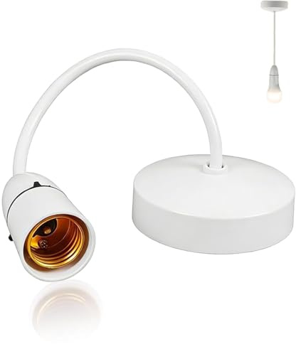 LIUQOBN Ceiling Pendant Light Fitting, E27 Ceiling Hanging Lights 6(150mm) Fixtures Modern Hanging Light Fixture Kit for Kitchen Living Room Bedroom Dining Room DIY Industrial Pendant Lighting White