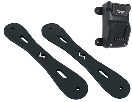Decoralin Wandhalterung für Bosch 18V & 12V Ladegeräte - Kompatibel mit GAL 18V-40, GAL 1180 CV, AL 18V-44, GAL 12V-40 - Ladehalterung mit Schrauben & Stecker - Schwarz, Made in Europe