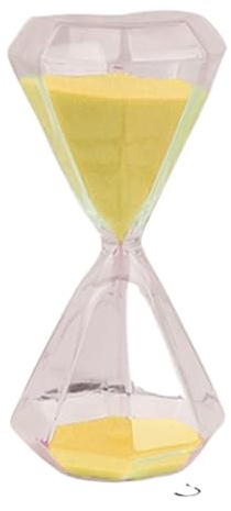 Sablier Minuterie en verre 30 minutes 10x10x20cm multicolore(Yellow)