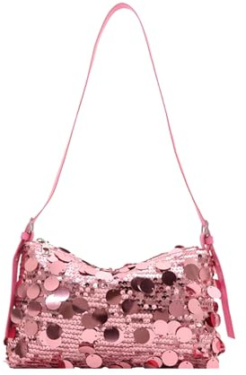 Hernin Pochette à Paillettes à La Mode Pochette Femme Argent Noir Paillettes Sac à Bandoulière Femme Sac de Soirée pour Prom Banquet Fête Mariage