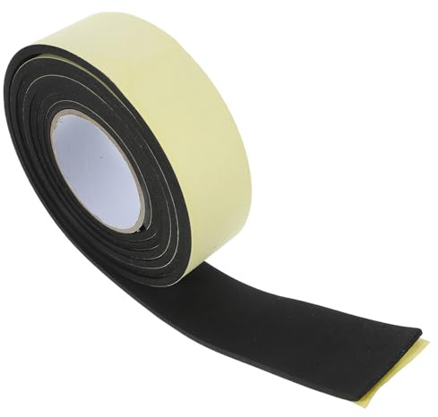 Schaumstoffklebeband 3 Meter EVA Selbstklebend Schwarz für Türen | Dichtungsschaum, Stoßdämpfend und Haltbar, 1 Rolle, für Schubladen und Fenster