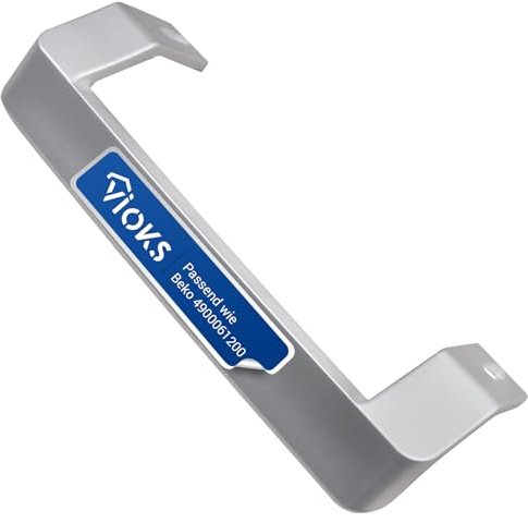 VIOKS Tür Griff Silber 260 mm Ersatz für Beko 4900061200 - Ersatzgriff Kühlschrank Handgriff fuer Kuehlschrank Türgriff Gefrierschrank Einbaukühlschrank Gefriertruhe Griff - Griffe für Kühlschränke