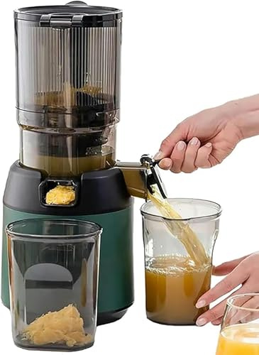 Exprimidor de jugos lento con tolva ancha para frutas y verduras enteras - Extractor profesional de prensado en frío para jugos ricos en nutrientes