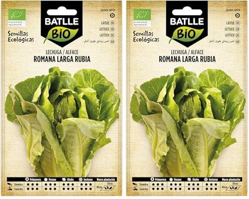 Battle - Semi Ecologici Lattuga Romana Bionda (400 Semi - Bio) (Confezione da 2)
