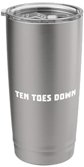 Ten Toes Down Fully Committed Funny Island Love Quote Slang Stainless Steel Insulated Tumbler