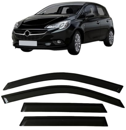 Car Window Wind Deflectors for Opel Corsa E 2015-2019 5 Door,Front Rear Side Window Visor Rain Smoke Guards Car Accessories
