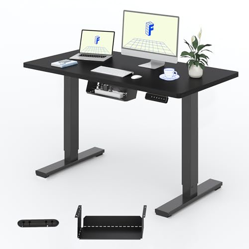 FLEXISPOT Scrivania Regolabile in Altezza 100 * 60 cm, Tastiera con Memoria, Con Gancio, Standing Desk Scrivania Motorizzata
