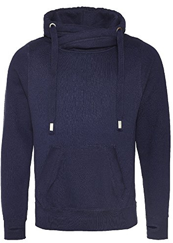 AWDis Hoods Mens Cross Neck Hoodie (M) (Oxford Navy)