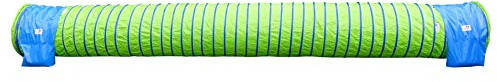 Callieway® Dog Agility Tunnel Profi Hunde Tunnel Agility Gerät (Stützsandsäcke bereits inklusive) (5m, limettengrün)