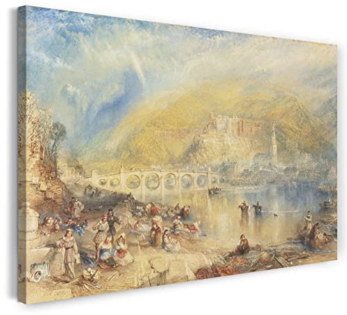 Leinwand (100x70cm): William Turner - HEIDELBERG WITH A RAINBOW