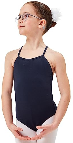 tanzmuster Ballettanzug Mädchen Träger - Leonie - Gr. 92-170 - weiche Baumwolle - Ballettbody Kinder Ballett Trikot