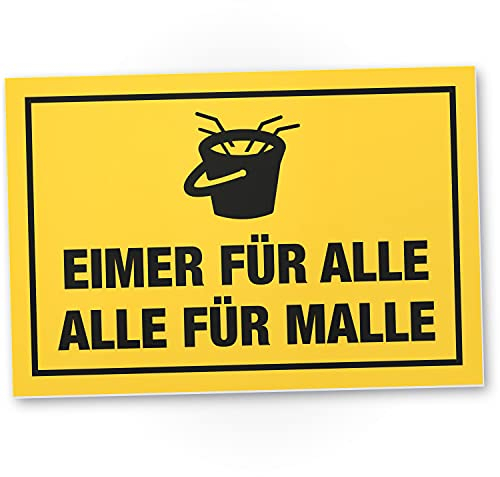 DankeDir! Malle Schild Spruch - Eimersaufen lustiges Geschenk für ihn Geschenkidee Geburtstagsgeschenk Männer Jungs Party Deko Zubehör Scherzartikel JGA - Accessoire Fotobox