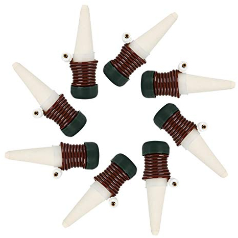 8 unidades de sistema de riego automático para interiores, Dispositivo de riego por goteo, Herramientas de jardinería para macetas, sondas de cerámica, auto-riego, diseño de pinchos para planta casera