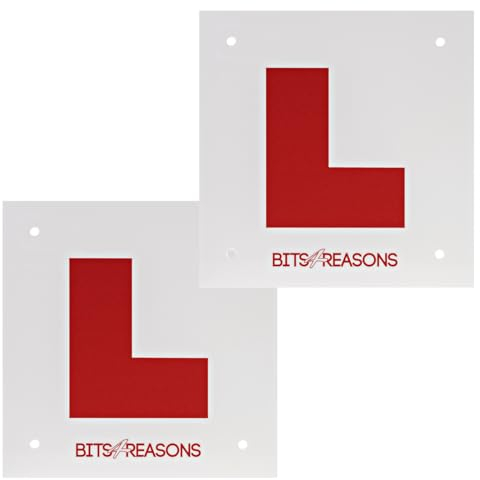 BITS4REASONS NEW MODEL PROFESSIONAL GRADE PAIR OF UNIVERSAL RIGID SOLID L PLATES 1.5MM POLYCARBONATE WE USE ON OUR OWN DRIVING SCHOOL- FIT MOTORBIKES AND CARS…
