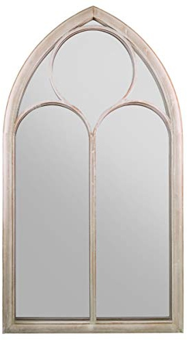 MirrorOutlet Rustic Home & Garden Outdoor Wall Mirror Chapel Window Design 5ft x 2ft8 150cm x 81cm, GMA020