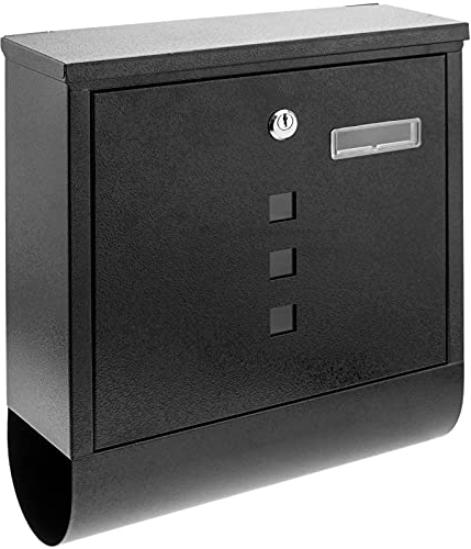 PrimeMatik - Briefkasten Postkasten und gerollte Zeitschriften für wallmount, metallische und Schwarze