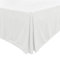 PiccoCasa Pleated Bed Skirt Classic Polyester Dust Ruffled Fade & Wrinkle with 14 inch Drop Snow White Queen