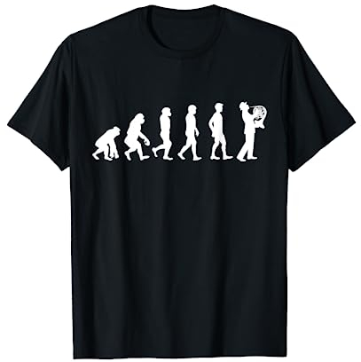 Evolution Horn Spieler Lehrer T-Shirt Geschenk Jagdhorn T-Shirt
