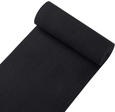 15cm Wide Flat Elastic Bands Waistband Tape Black Sewing Bands Webbing Garment Sewing Accessories for Dressmaking/Sewing/DIY Crafts -2 Yards